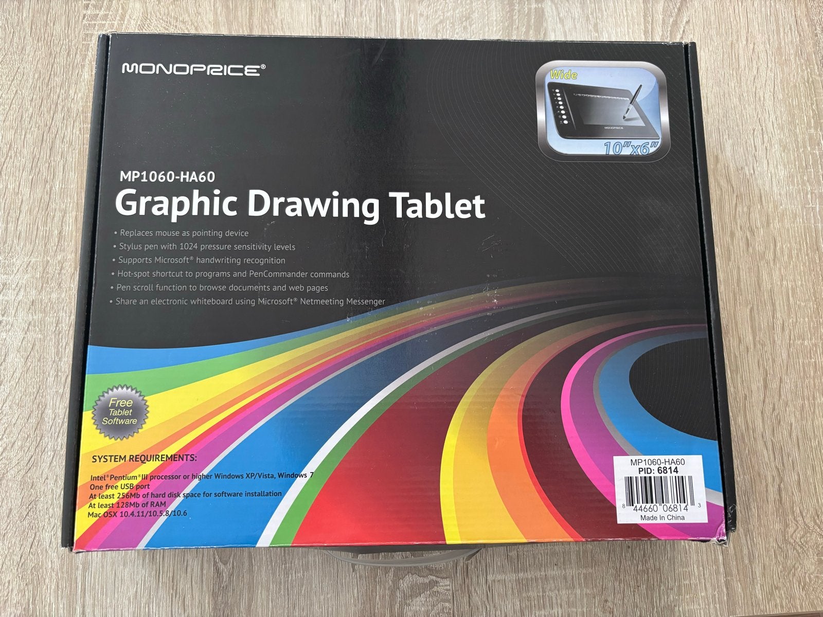 Monoprice MP1060-HA60 Grafisch Tekentablet, Computers en Software, Ophalen of Verzenden, Zo goed als nieuw, Bedraad