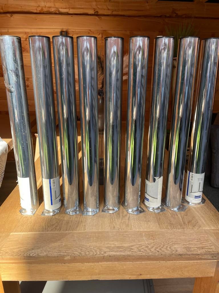 Metalen tafel-/ meubelpoot 9 st, Ophalen, Tafelpoot, Minder dan 50 cm, 50 tot 100 cm