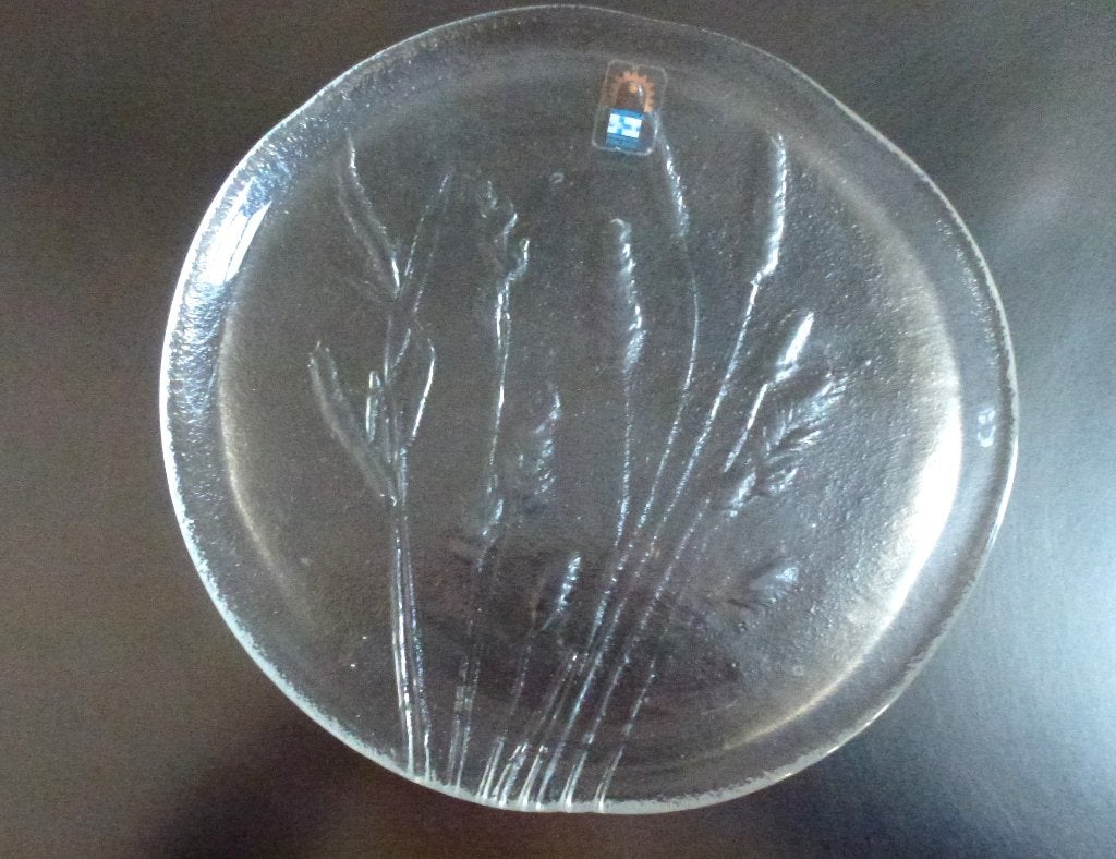 Vintage bord  kristal van de Finse glasfabriek Humppila Lasi, Ophalen of Verzenden
