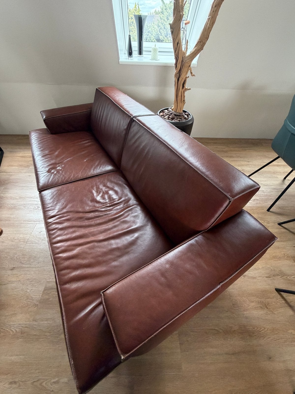 Bankstel 2,5 Zits Piet Klerkx Granada leer cognac, Huis en Inrichting, Ophalen, Gebruikt, 150 tot 200 cm, Tweepersoons
