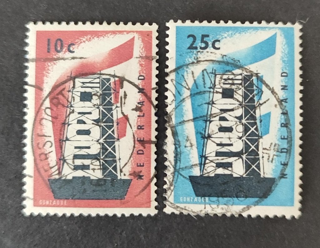 nederland nvph 681 - 682, Verzenden, Na 1940, Gestempeld