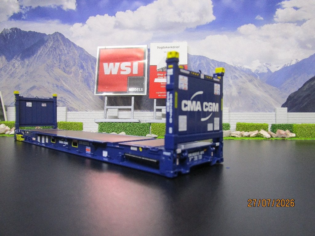 tekno 90723 tb cma-cgm 40 ft flatrack, Ophalen of Verzenden, Nieuw, Bus of Vrachtwagen, Tekno