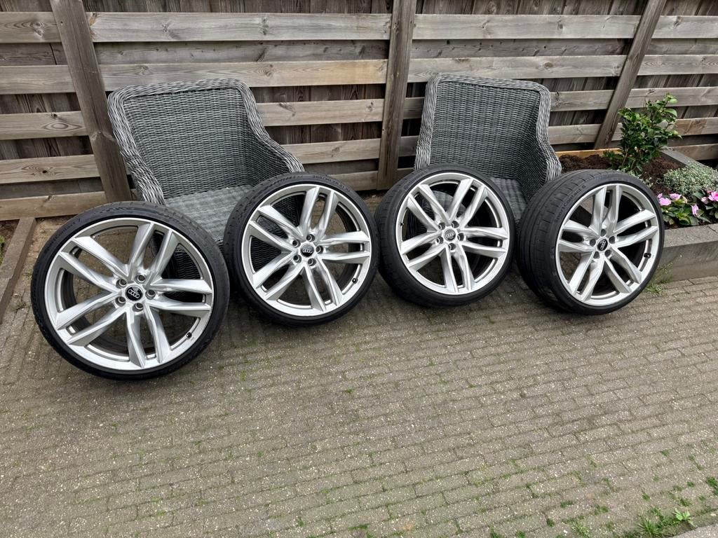 21 inch rs velgen audi orgineel 5x112 continental inruil mog, Auto-onderdelen, Banden en Velgen, Ophalen, Gebruikt, Velg(en), 265 mm