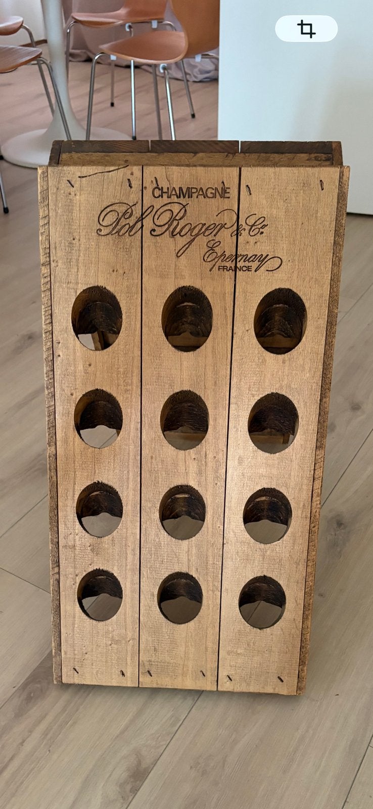 Vintage Champagne rek Pol Roger & Co Zeldzaam, Ophalen, Gebruikt, 15 tot 25 flessen, 75 – 100