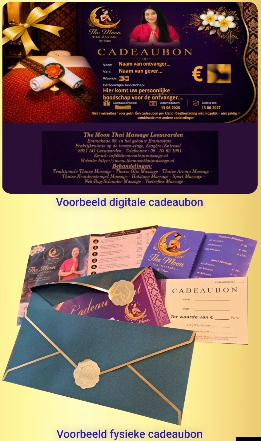 Bestel Cadeaubon - Thai Massage Leeuwarden, Ontspanningsmassage