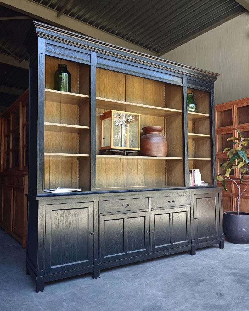 Prachtige grote boekenkast | Tv-kast, Vakkenkast zwart #0382, Gebruikt, -, 200 cm of meer, -