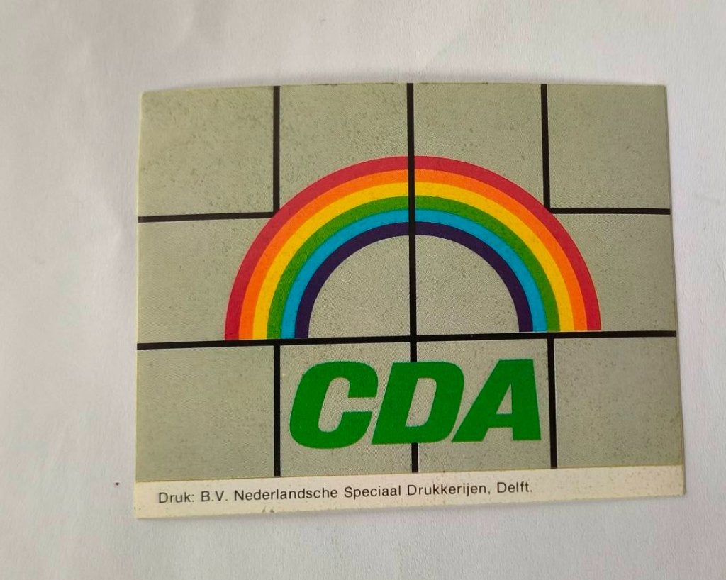 Sticker CDA (2), Ophalen of Verzenden, Zo goed als nieuw, Bedrijf of Vereniging