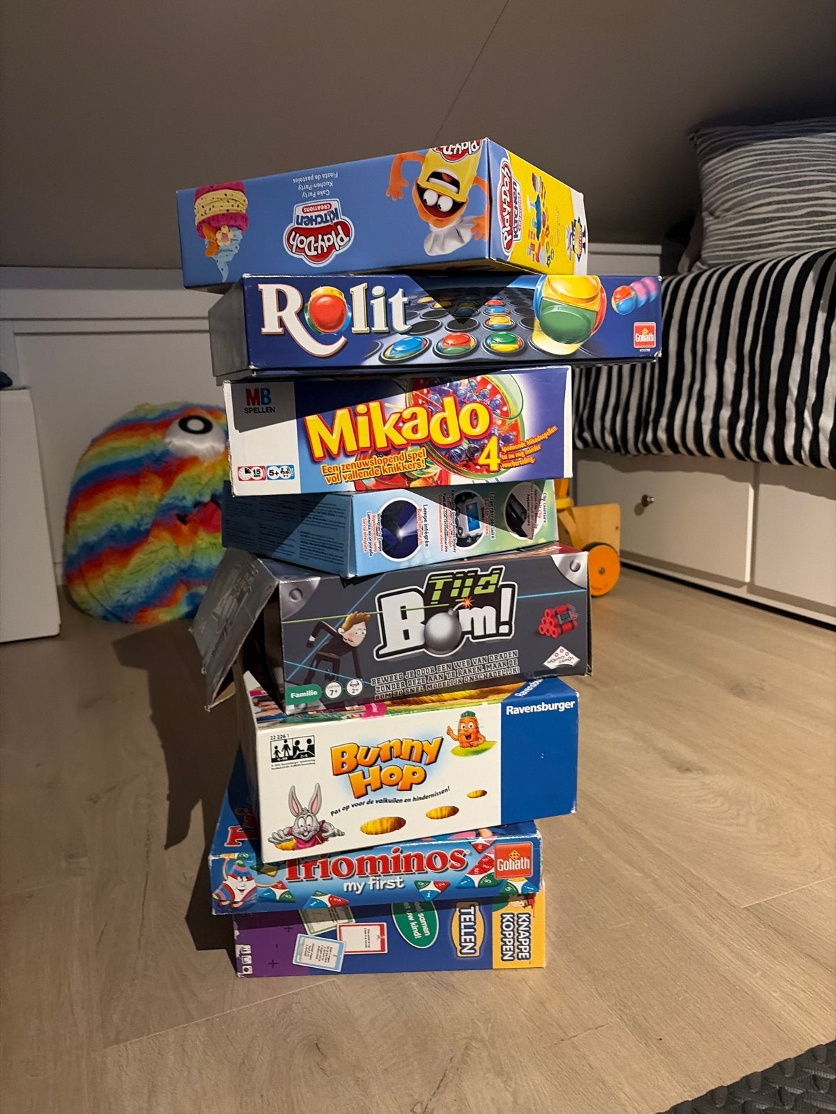 Grote collectie bordspellen: Rolit, Mikado, Triominos en mee, Een of twee spelers, Ophalen, Gebruikt