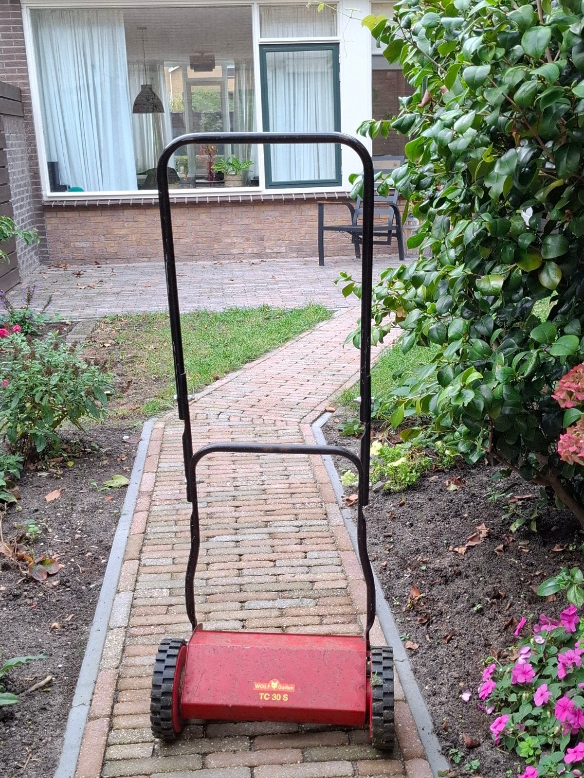 Handgrasmaaier Wolf Garten, Tuin en Terras, Kooimesmaaier, Ophalen, Gebruikt, Handgrasmaaier