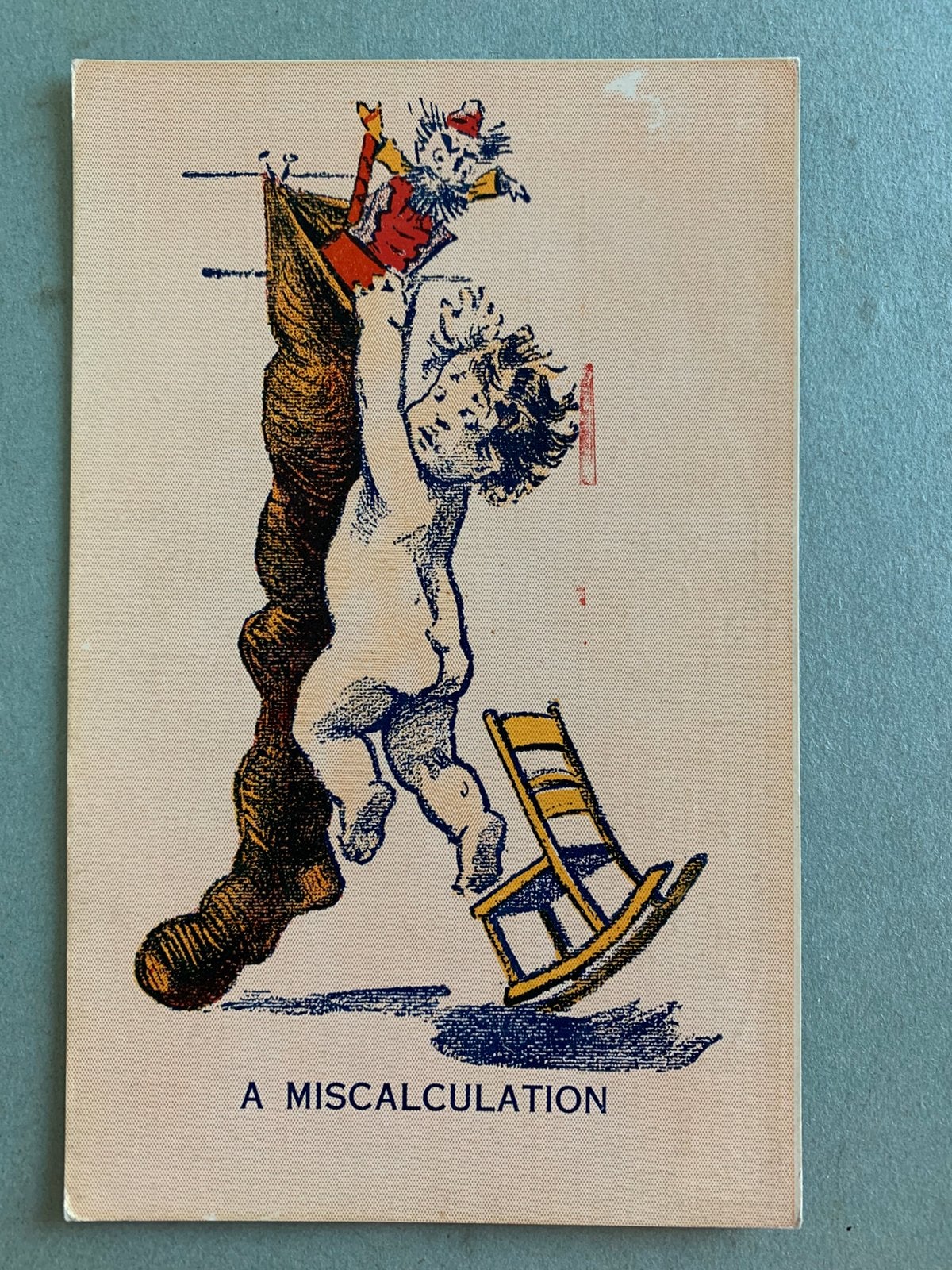 GERESERVEERD A miscalculation, Ophalen of Verzenden, Voor 1920, Ongelopen, Kinderen