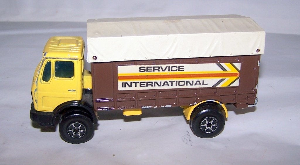 Vintage Majorette Mercedes Service International Vrachtwagen, Ophalen of Verzenden, Gebruikt, Bus of Vrachtwagen, Majorette