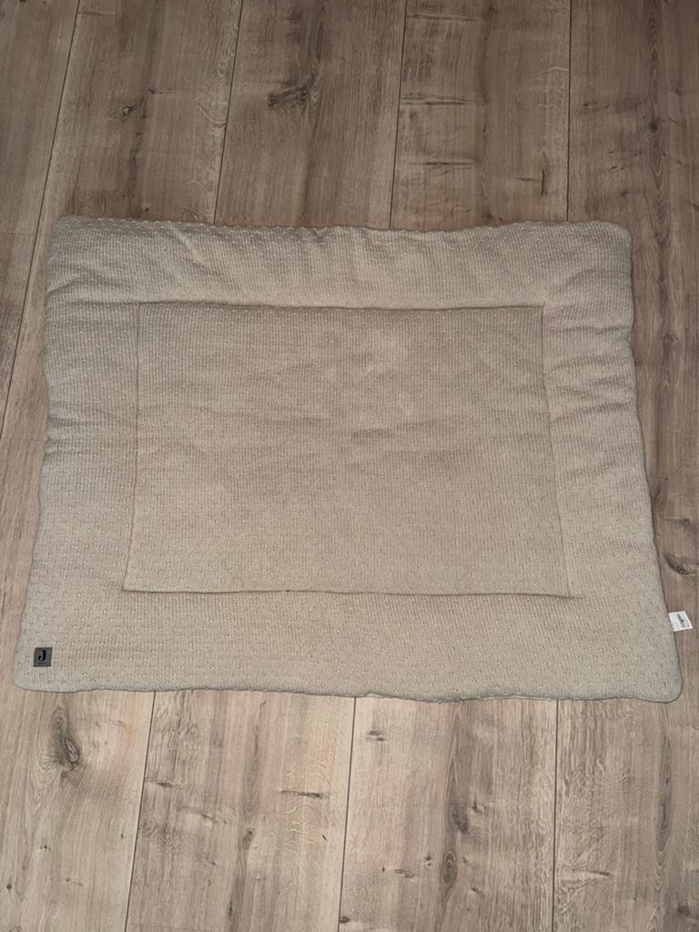 Jollein Boxkleed met teddystof in beige, Kinderen en Baby's, Boxen, Ophalen, Zo goed als nieuw, Vierkant, Boxkleed