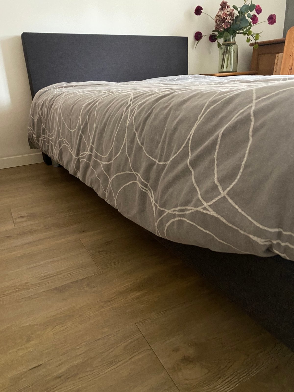 bed 1,20x2,00 mtr, Ophalen, Gebruikt, Bruin, Twijfelaar