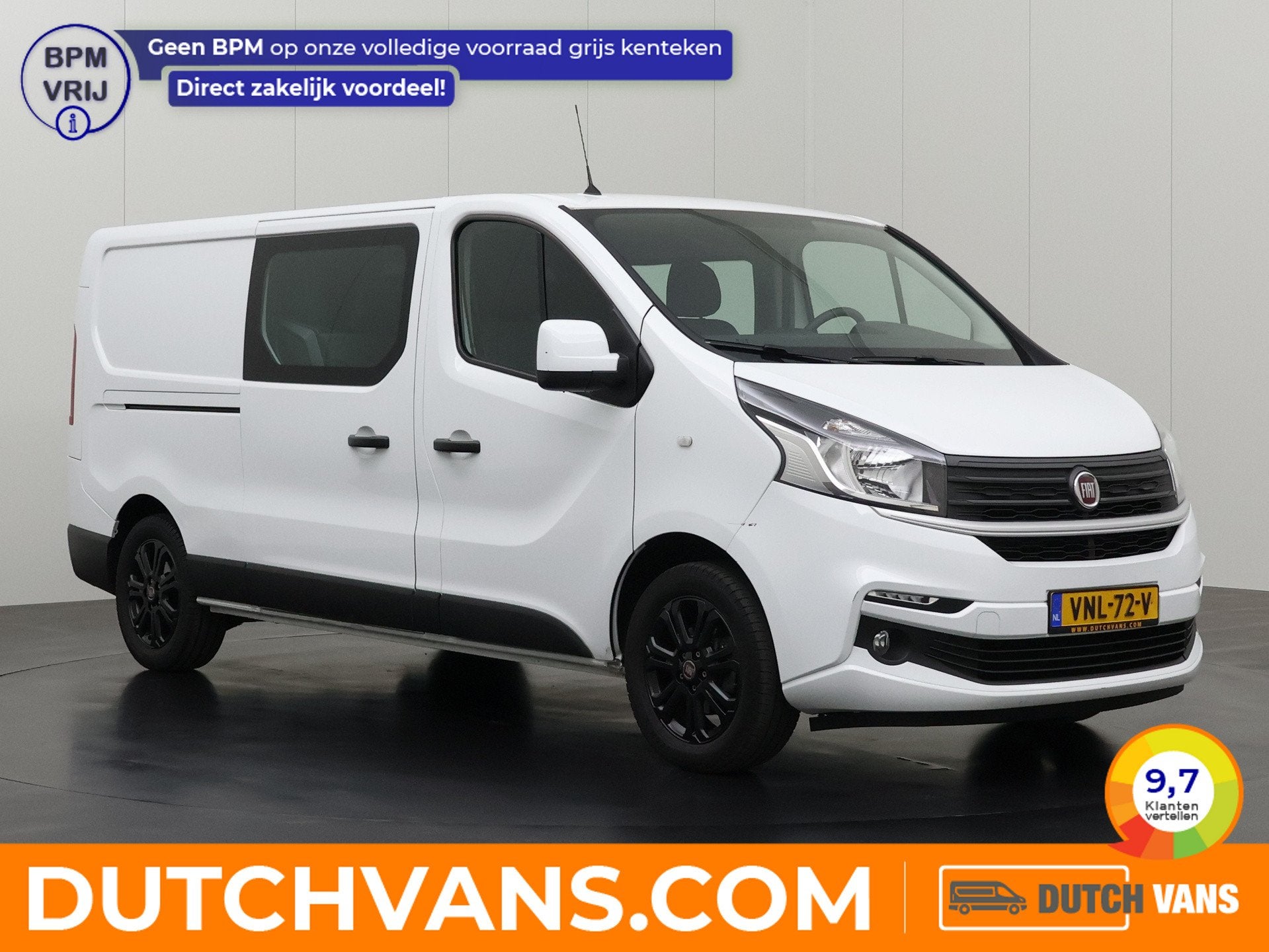 Fiat Talento 2.0MultiJet 145PK Lang Dubbele Cabine 6-Persoon, Voorwielaandrijving, 145 pk, Stof, Gebruikt