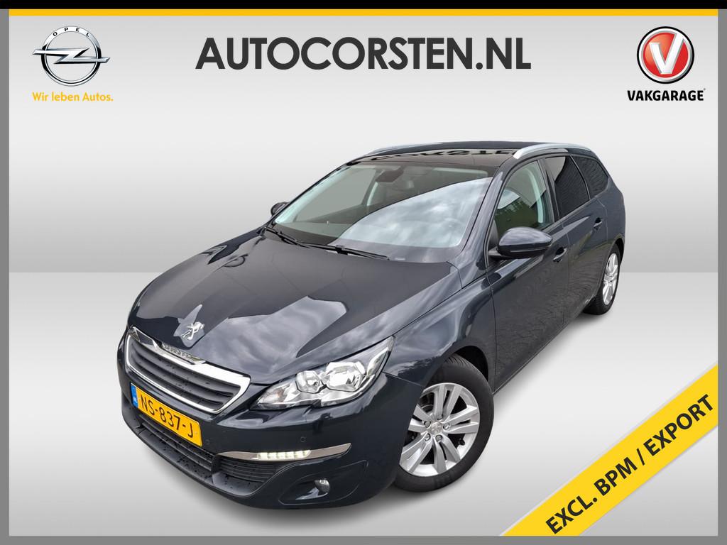 Peugeot 308 SW 1.2T 111PK Navi Ecc * Ex Bpm Export * Panoram, Voorwielaandrijving, Stof, 1165 kg, Origineel Nederlands