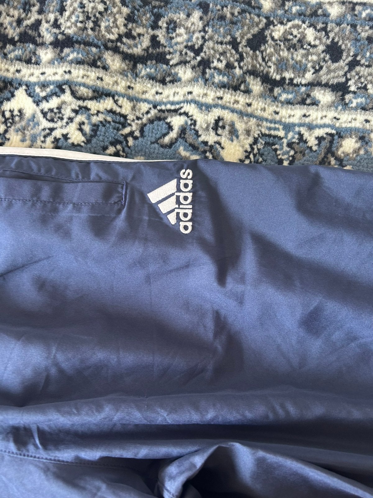 Adidas trainingsbroek blauw met witte strepen maat L, Maat 52/54 (L), Blauw, Nieuw, Ophalen of Verzenden