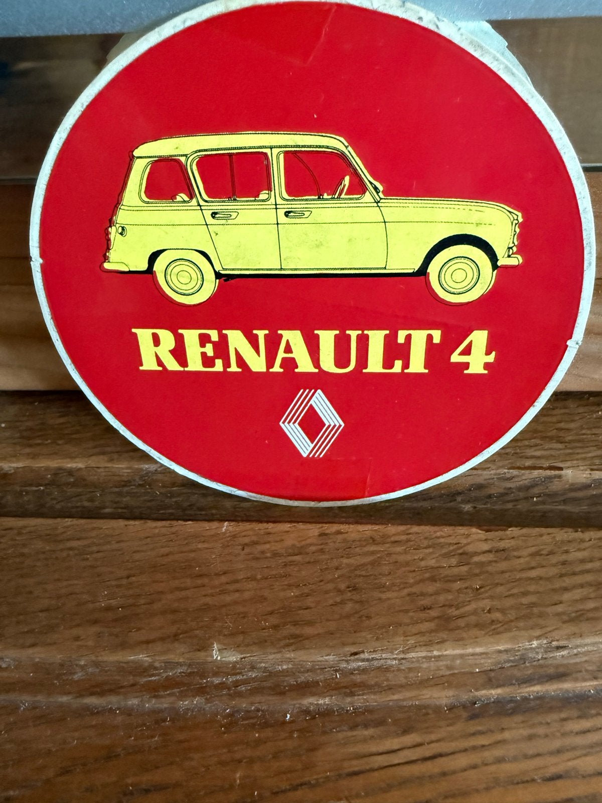 Vintage Renault 4 sticker, Ophalen of Verzenden, Zo goed als nieuw