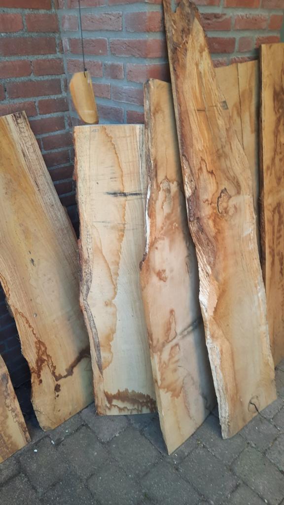 eiken houten planken ruw gezaagd, 3cm dik, ucht gedroogd, Doe-het-zelf en Verbouw, Hout en Planken, Ophalen, 25 tot 50 mm, Eiken