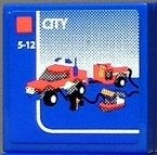 Lego Blue Tile 2 x 2 with Lego Fire Car and 'CITY' and '5-12, Lego, Overige typen, Ophalen of Verzenden, City