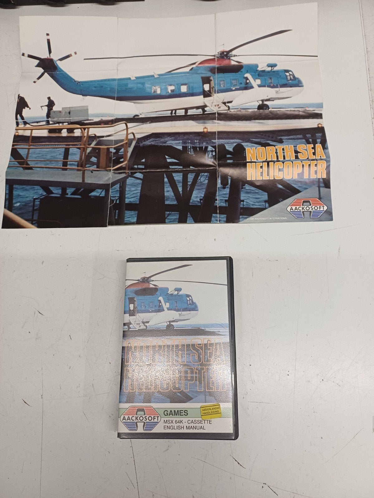 North Sea Helicopter MSX 64K Cassette - Aackosoft 1985, 1 speler, Ophalen of Verzenden, Zo goed als nieuw, Vanaf 12 jaar