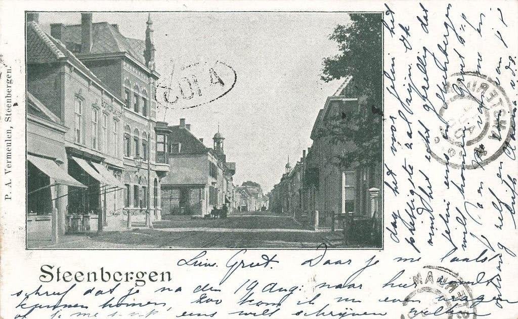 Steenbergen  1900, Verzamelen, Ophalen of Verzenden, Voor 1920, Gelopen, Noord-Brabant