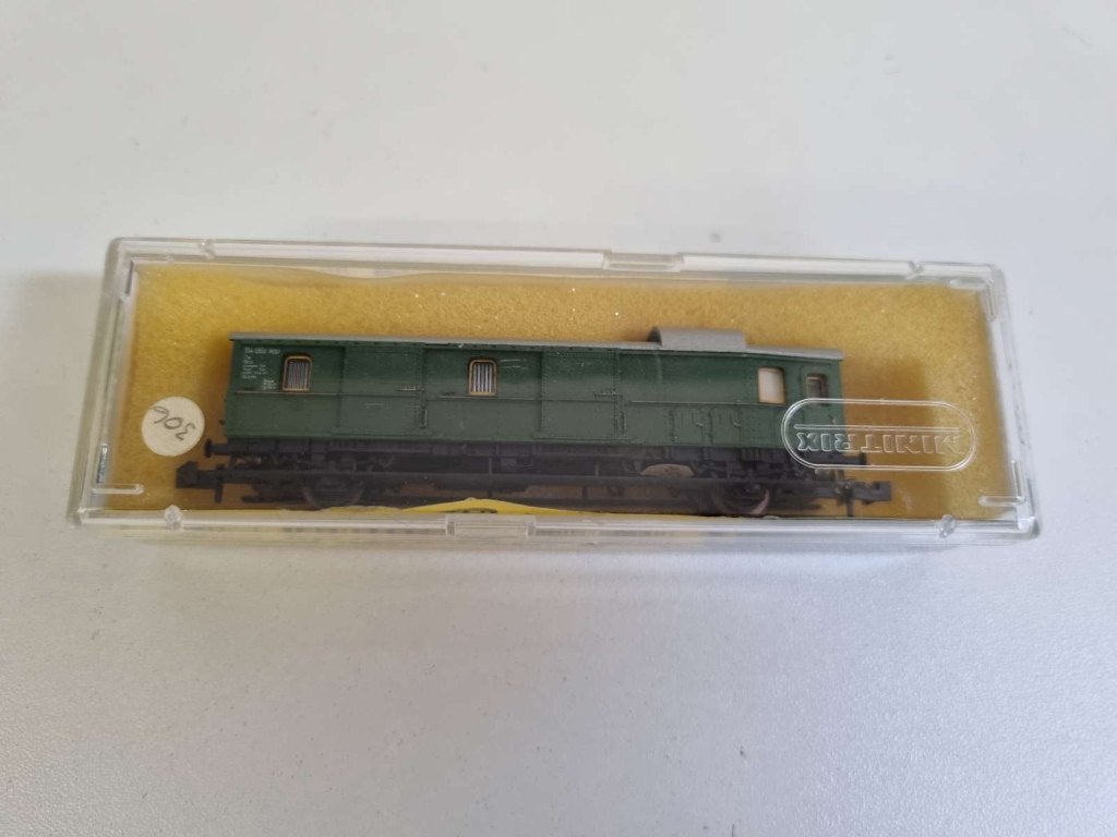 Minitrix 51 3060 00 - Bagagerijtuig van de DB, Gelijkstroom, Trix, Wagon, Ophalen of Verzenden