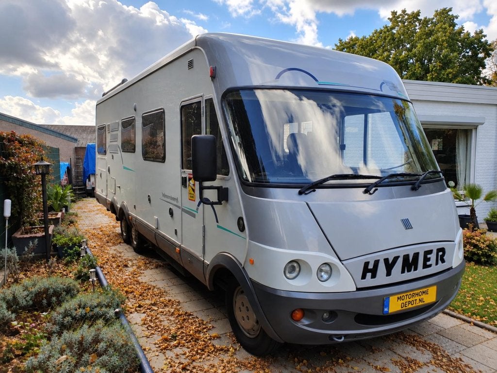 Hymer B694 Tandemas ( 3-assig ) Dwarsbed Hefbed, Caravans en Kamperen, Integraal, Fiat, 7 tot 8 meter, Bedrijf
