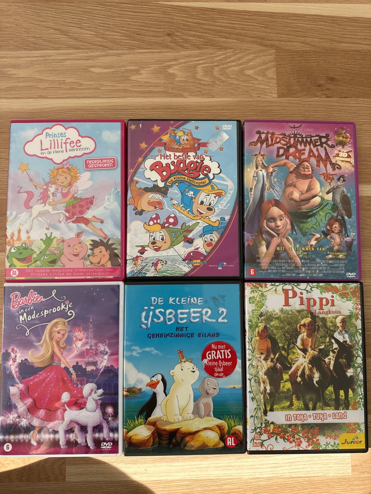 Diverse Kinderfilms DVD Collectie (6 stuks), Cd's en Dvd's, Gebruikt, Animatie, Alle leeftijden, Box/collectie