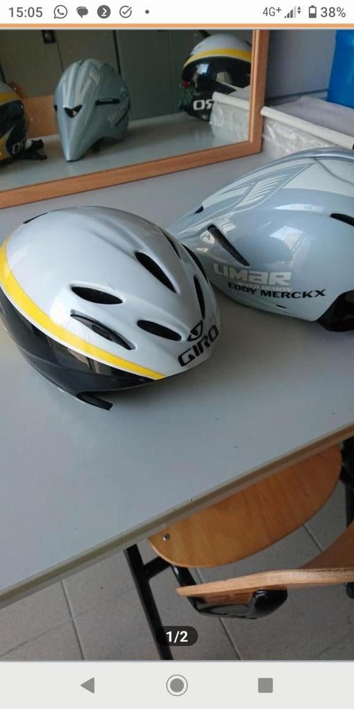 Tijdrit Helmen Giro en Limar voor weinig., Fietsen en Brommers, Ophalen