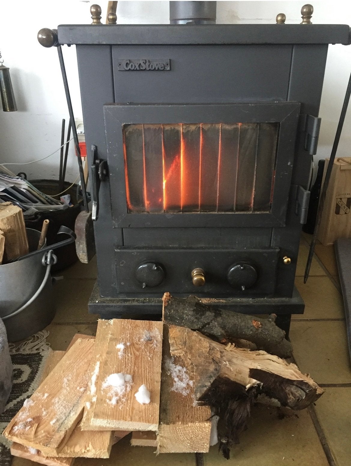 CoxStove Houthaard - Vrijstaande Kachel, Ophalen, Gebruikt, Vrijstaande haard, Houthaard