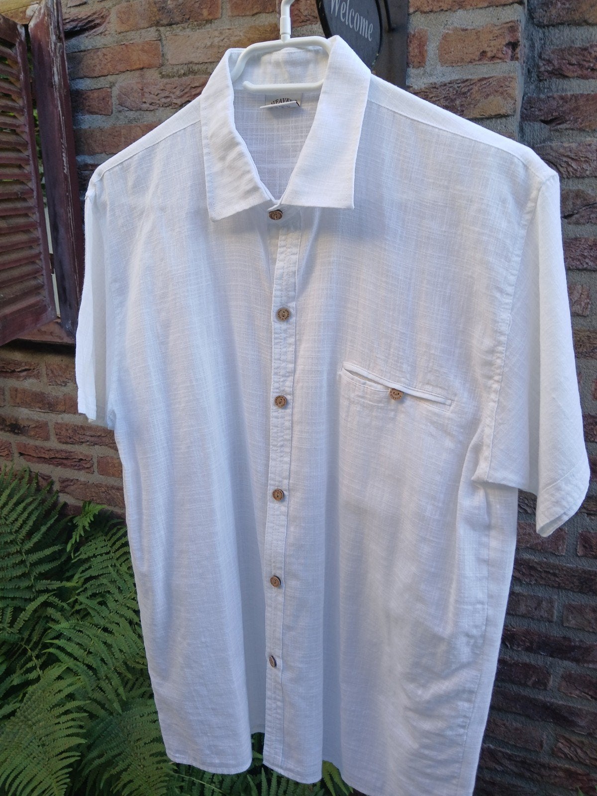 Nieuwe witten katoenen blouse. Maat M, Ophalen of Verzenden, Nieuw, Halswijdte 39/40 (M)