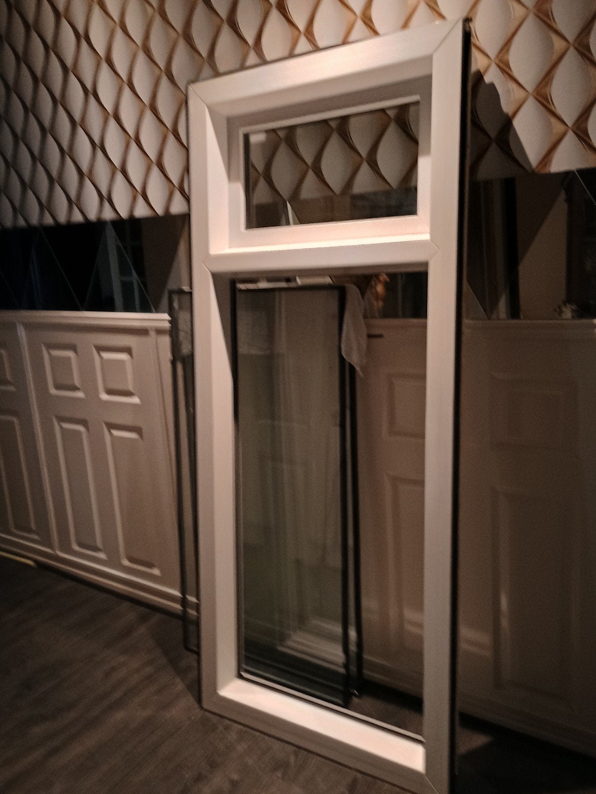 Kunstof kozijn met thermopane glas, Ophalen of Verzenden, Kunststof, 75 tot 150 cm, Raamkozijn