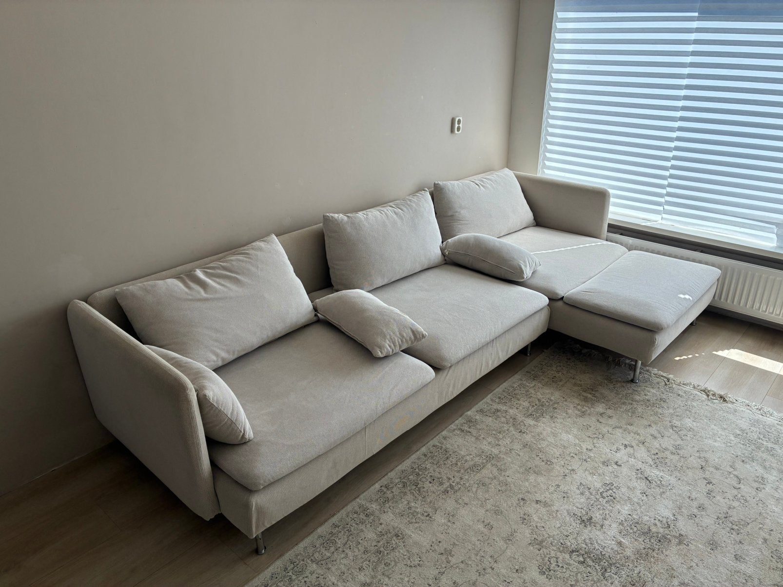SÖDERHAMN Hoekbank, 4-zits met chaise lounge, Ophalen, Zo goed als nieuw