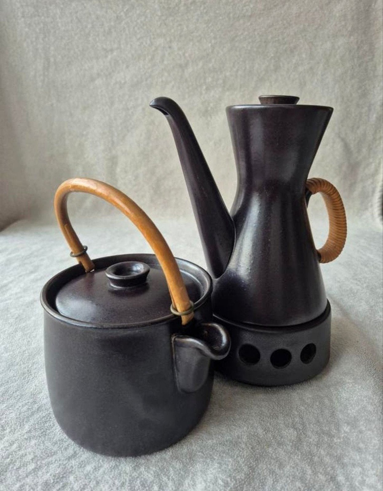 Gustavsberg Terma Koffiepot en Theepot met Rechaud - 1955, Ophalen of Verzenden