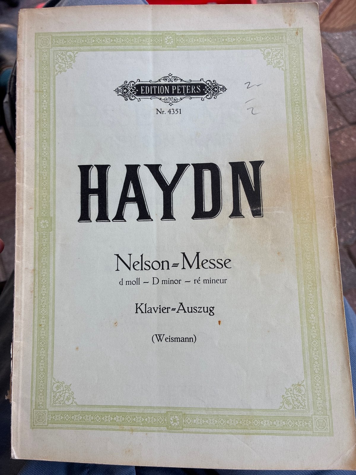 Haydn - Nelson-Messe (Missa in angustiis) - Klavier-Auszug, Gebruikt, Klassiek, Ophalen of Verzenden, Artiest of Componist