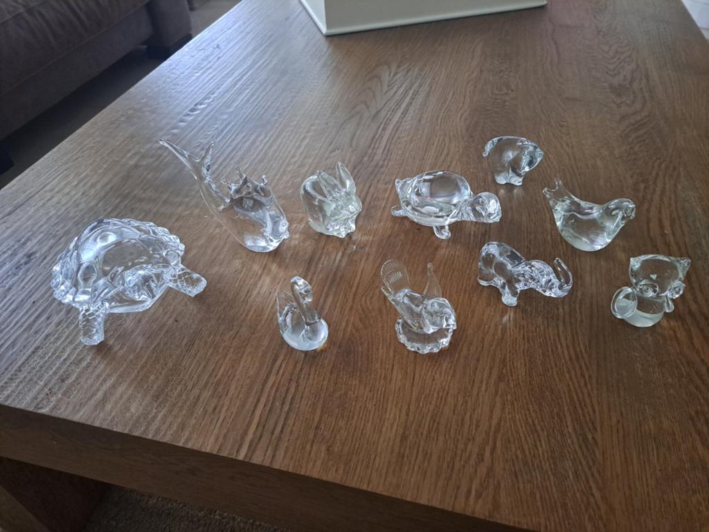 Glazen Dieren Collectie: 10 Stuks  Glas & Murano Stijl, Ophalen