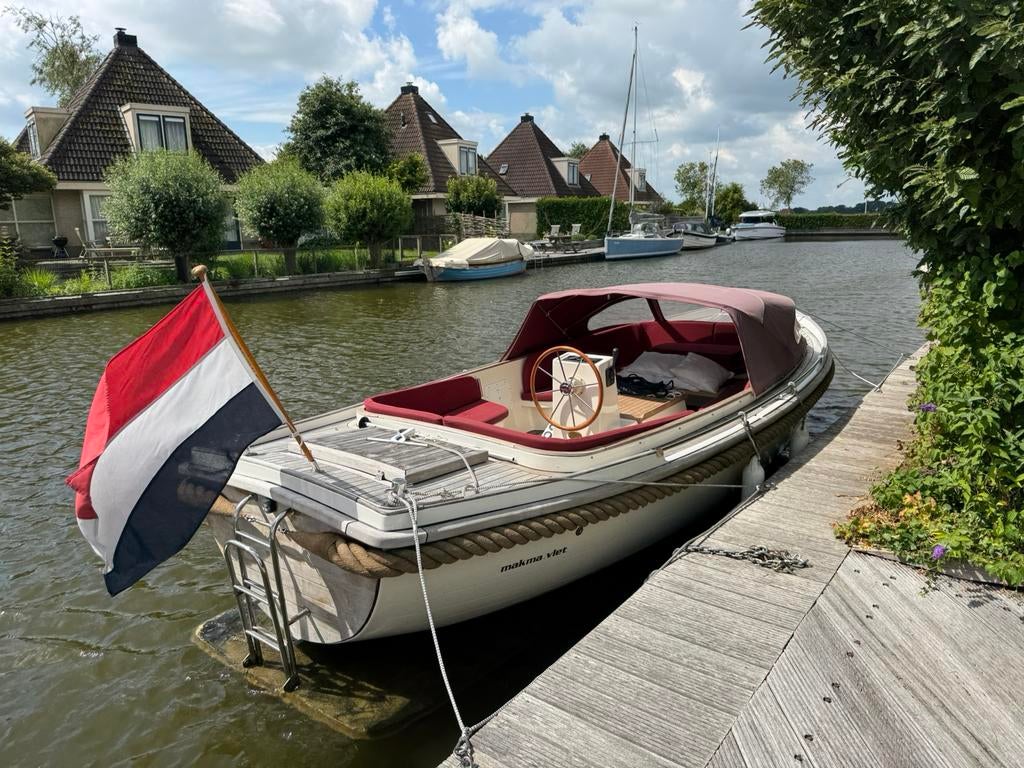 Makma vlet 700 - Yanmar diesel - Sloep - Teak - Zonnebed, Binnenboordmotor, 1.00 - 1.50 meter, Zo goed als nieuw, Vlet