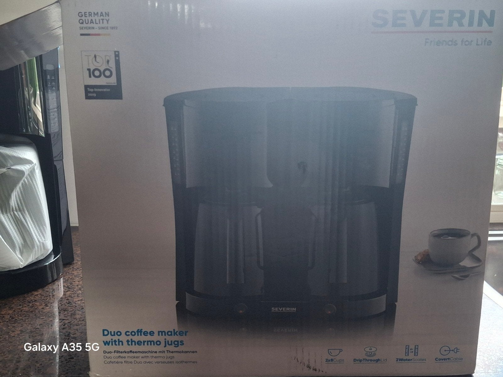 Severin Duo Koffiezetapparaat met Thermoskannen, 10 kopjes of meer, Gemalen koffie, Ophalen of Verzenden, Koffiemachine