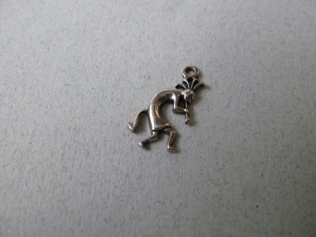Oude bedel zilver Kokopelli God Indiaans Amerika, Verzenden, Zilver, Hanger