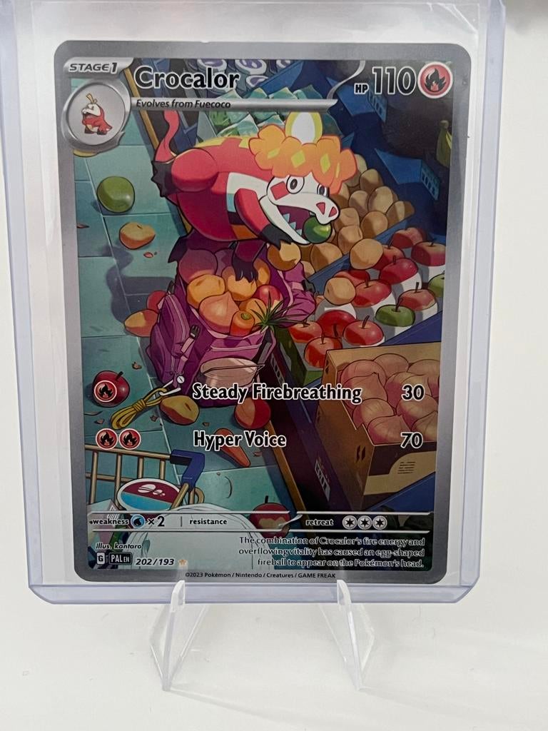 Crocalor 202/193 Scarlet & Violet Base Set, Hobby en Vrije tijd, Verzamelkaartspellen | Pokémon, Zo goed als nieuw, Losse kaart