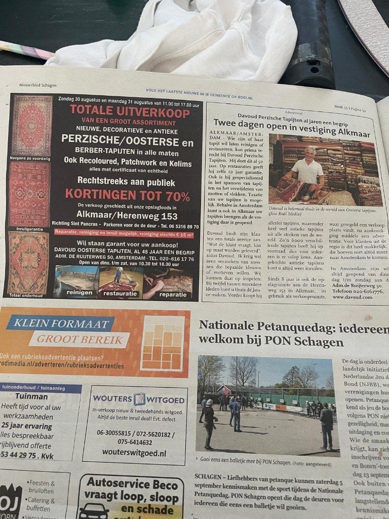 TOTALE UITVERKOOP – DAVOUD PERZISCHE TAPIJTEN! ( Alekmaar ), Ophalen of Verzenden, NA, NA, NA