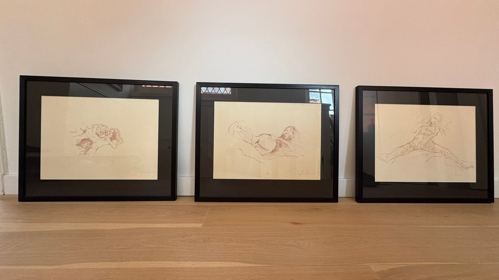 Serie van 3 erotische tekeningen voor Yoko door John Lennon, Antiek en Kunst, Ophalen of Verzenden, Overige typen, Pentekening