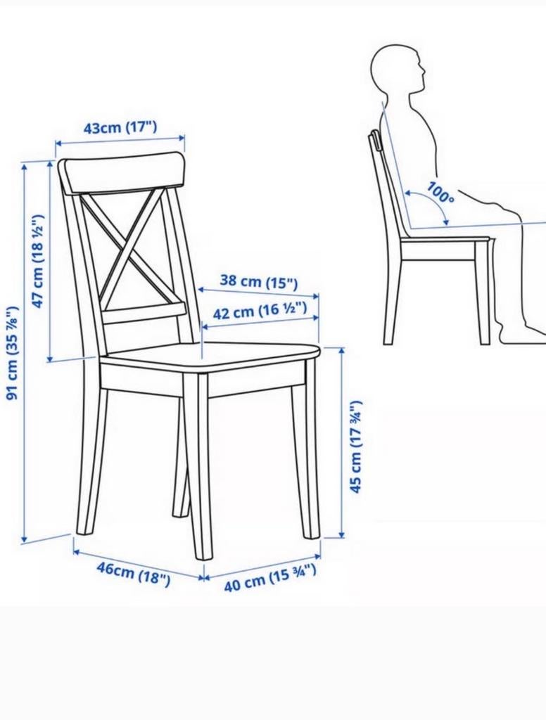 Nieuwe IKEA INGOLF stoelen - Hout - In doos, Overige kleuren, Nieuw, Ophalen of Verzenden, Eén