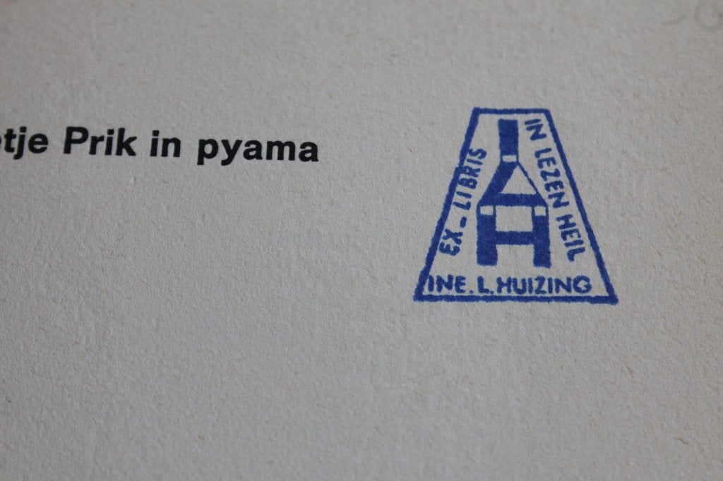 Ex Libris stempel - gestempelde exlibris - In lezen heil, Antiek en Kunst, Verzenden, Ex libris, Met tekst, 1950 - 1999