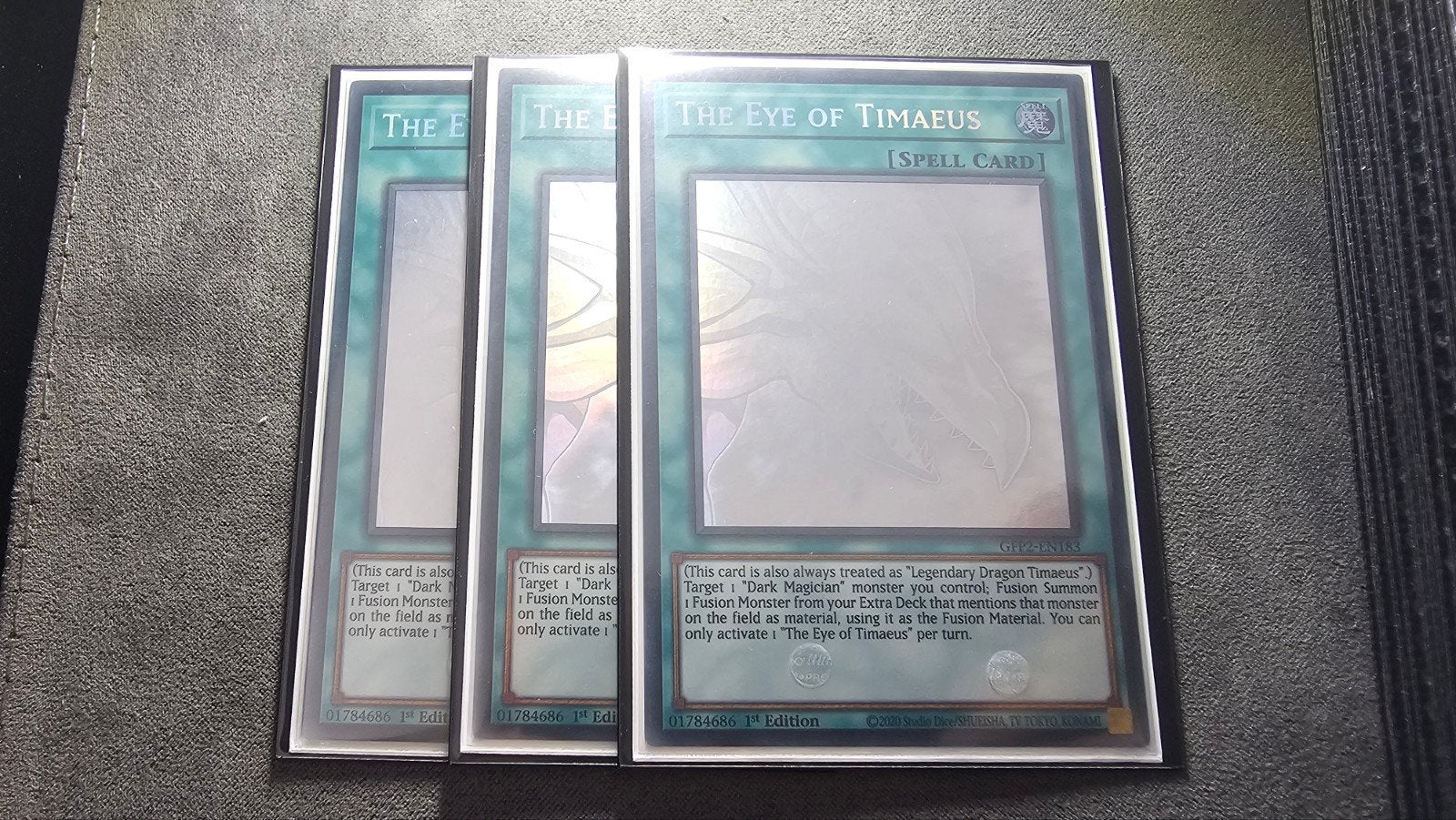 3x The Eye of Timaeus - GFP2 - 1st Edition - Ghost Rare, Ophalen of Verzenden, Zo goed als nieuw, Meerdere kaarten, Foil