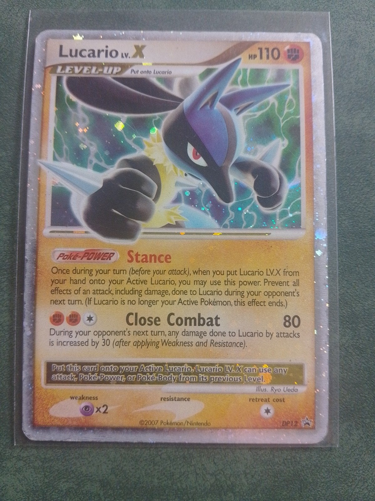 Lucario Lv.x DP12 Promo GD, Ophalen of Verzenden, Gebruikt, Losse kaart