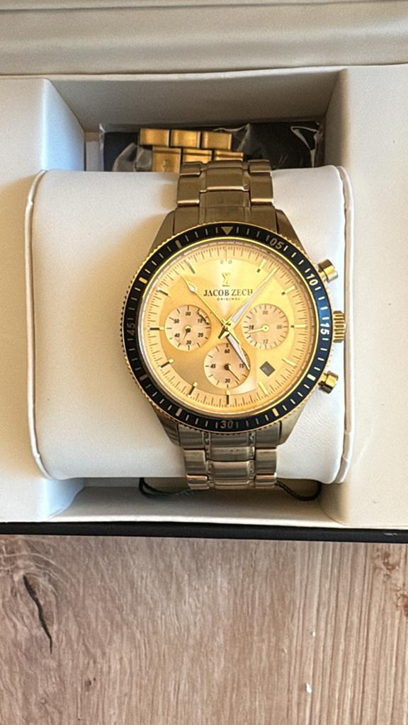 Jacob Zech Origineel Herenhorloge Goudkleurig, Sieraden, Tassen en Uiterlijk, Horloges | Heren, Overige merken, Overige materialen