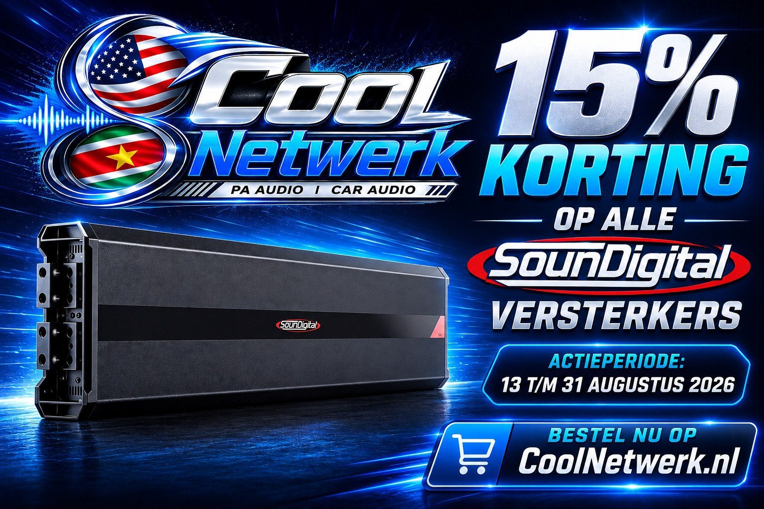 15% korting op alle SounDigital versterkers, Verzenden, Nieuw, Nvt, Nvt