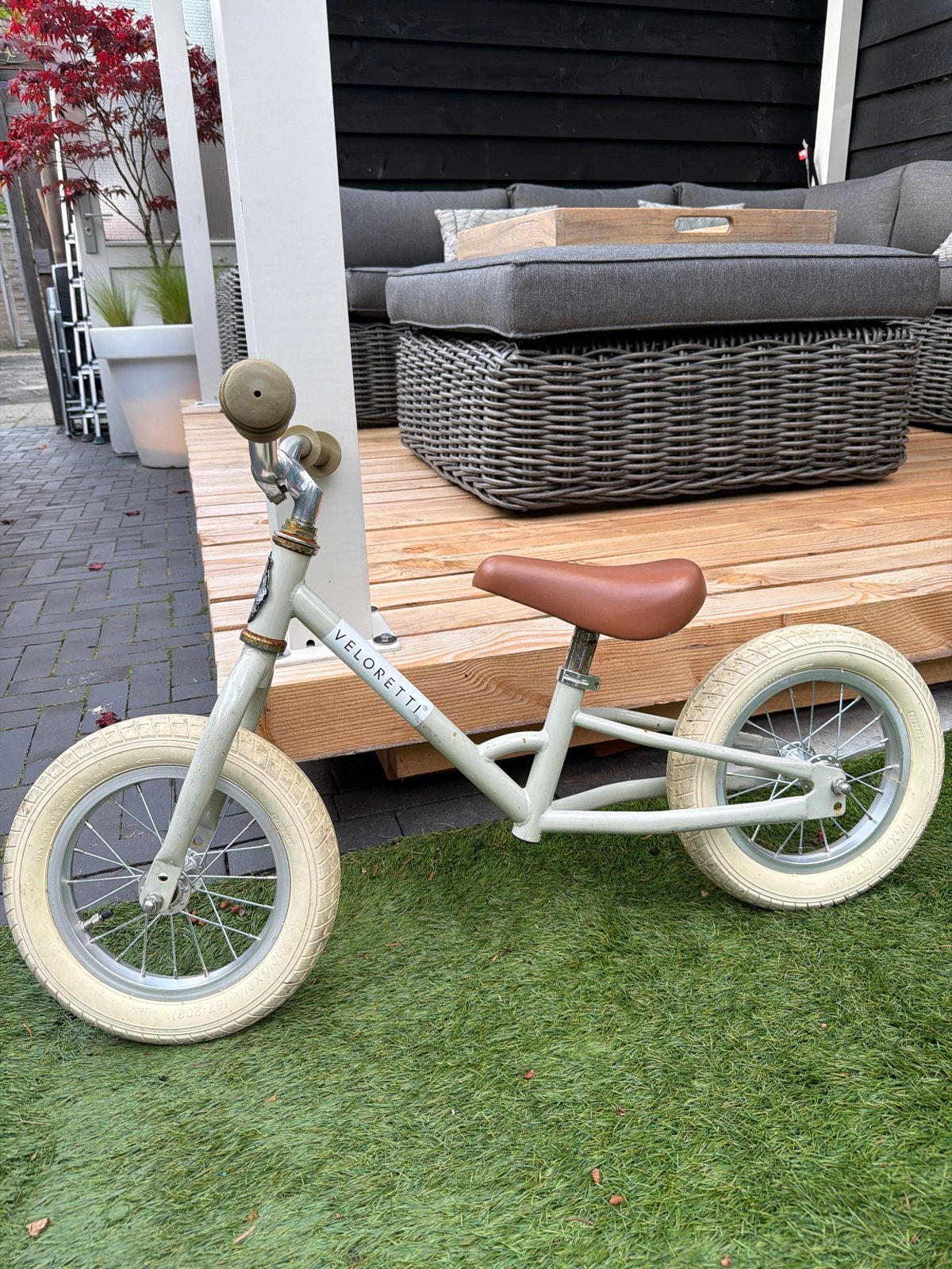 Veloretti loopfiets, lichtgrijs, Ophalen, Gebruikt, 16 tot 20 inch