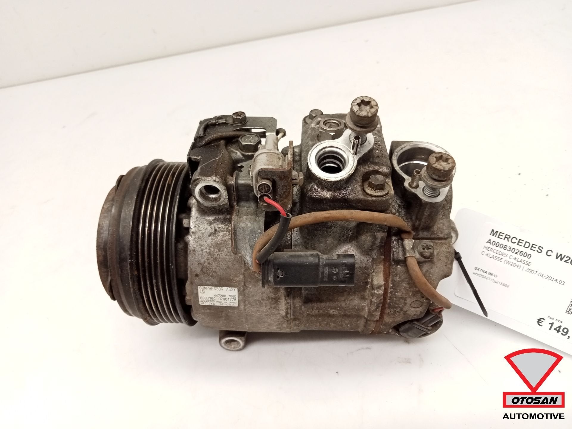 Mercedes C Klasse W204 Aircopomp A0008302600 4472807080, Gebruikt, Mercedes-Benz AG, Mercedes-Benz, Ophalen of Verzenden
